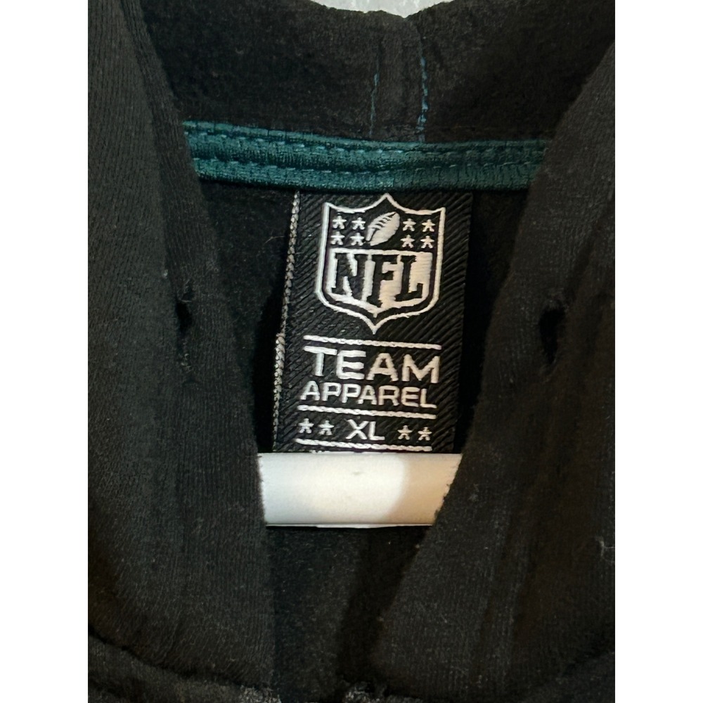 NFL Team Apparel Philadelphia Eagles Full Zip Hoodie Black Men XL Fly Eagles Fly - Picture 4 of 7